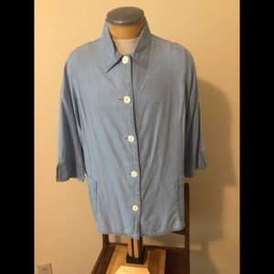 Plus Light Weight Soft Denim Barn Style Jacket